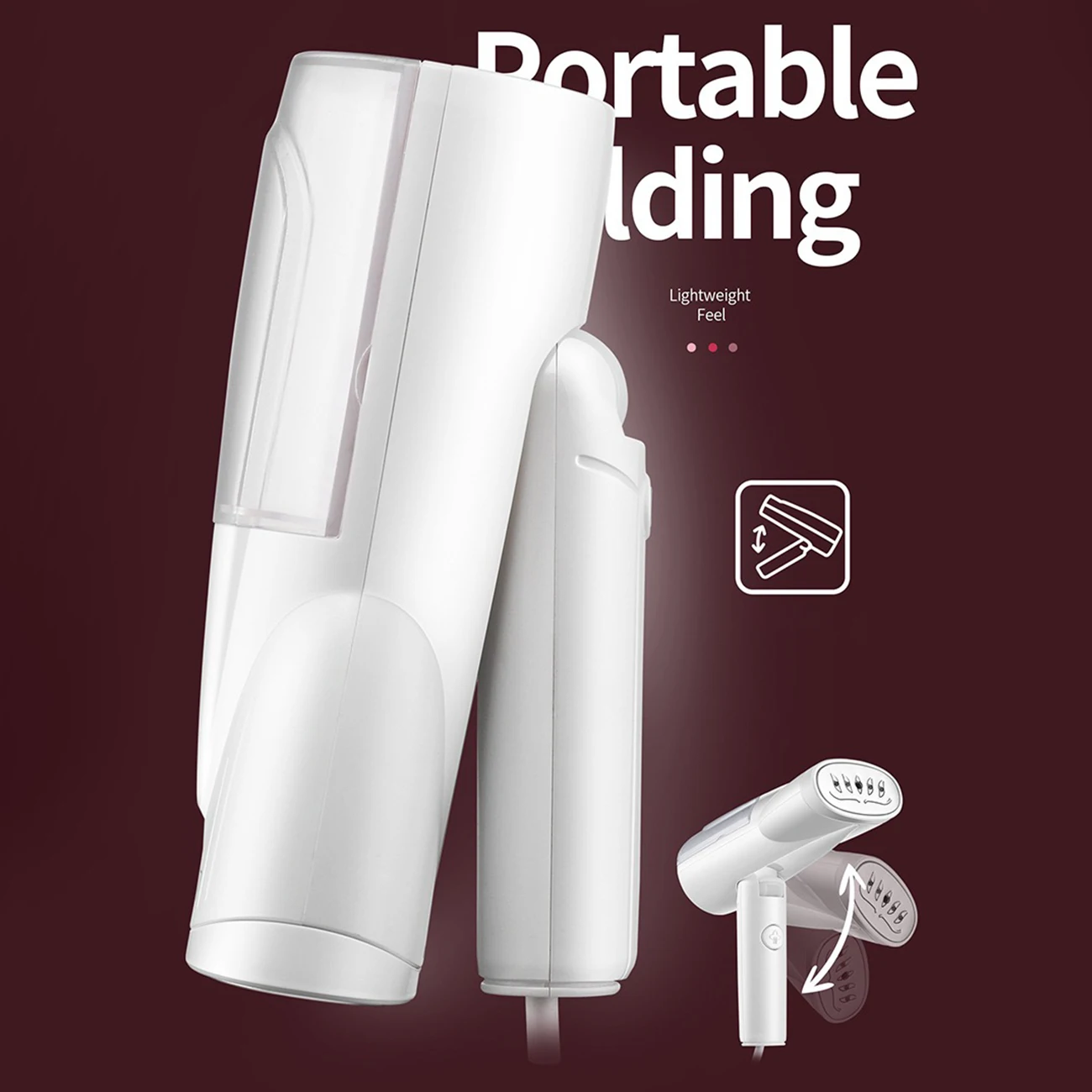 Portable Clothes Steamer for Travel 800W Handheld Garment Steamer, Heat-up in 25s Mini Foldable Steamer for Clothes and Home
Portable Clothes Steamer for Travel 800W Handheld Garment Steamer, Heat-up in 25s Mini Foldable Steamer for Clothes and Home