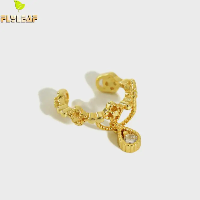 925 Sterling Silver Zircon Gold Clip On Earrings For Women Luxury Lady Student Fine Jewelry Flyleaf
925 Sterling Silver Zircon Gold Clip On Earrings For Women Luxury Lady Student Fine Jewelry Flyleaf