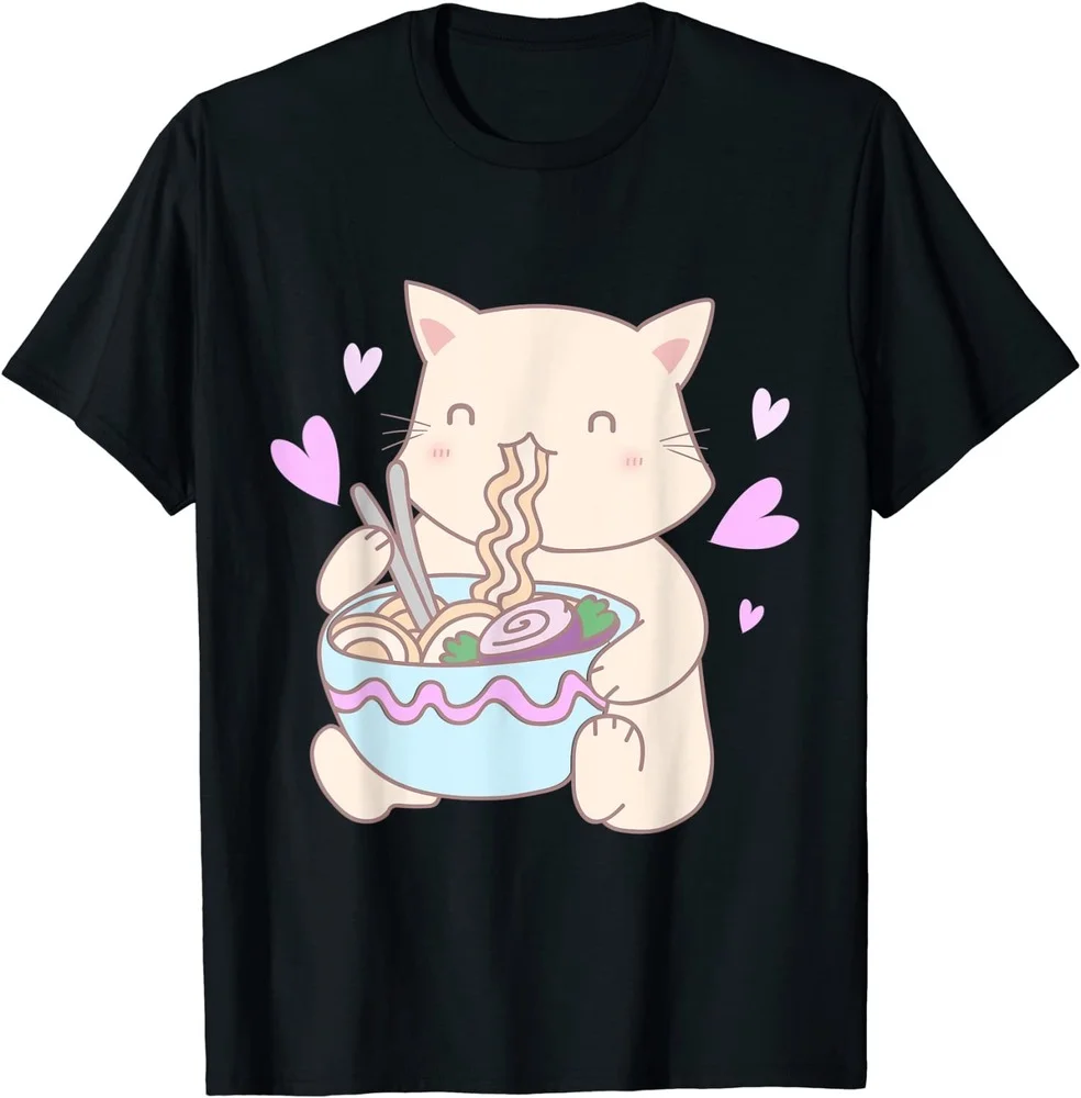T Shirt Women Kawaii Summer Tops Graphic Tees Fashion Tee Shirt Cat Lover Japanese Anime Cat Eating Ramen Noodle Gift T-Shirt
T Shirt Women Kawaii Summer Tops Graphic Tees Fashion Tee Shirt Cat Lover Japanese Anime Cat Eating Ramen Noodle Gift T-Shirt