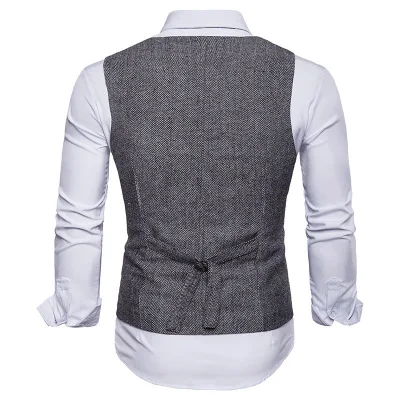 Men's suit vest new winter herringbone single-breasted vest men's fashion European size men's casual suit vest 089
Men's suit vest new winter herringbone single-breasted vest men's fashion European size men's casual suit vest 089