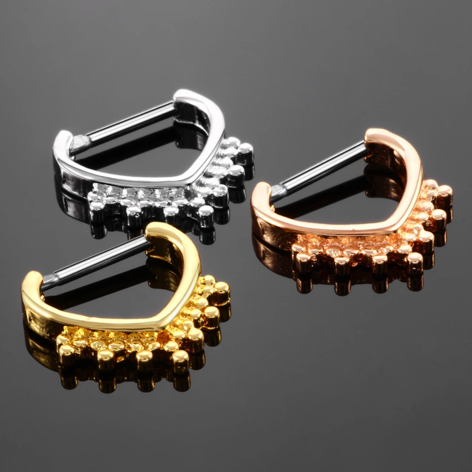 16G 1Pc Septum Piercing Titanium Nose Ring Hoop Punk Septum Ring Clicker Nose Earring Piercing Sexy Body Jewelry for women 
16G 1Pc Septum Piercing Titanium Nose Ring Hoop Punk Septum Ring Clicker Nose Earring Piercing Sexy Body Jewelry for women