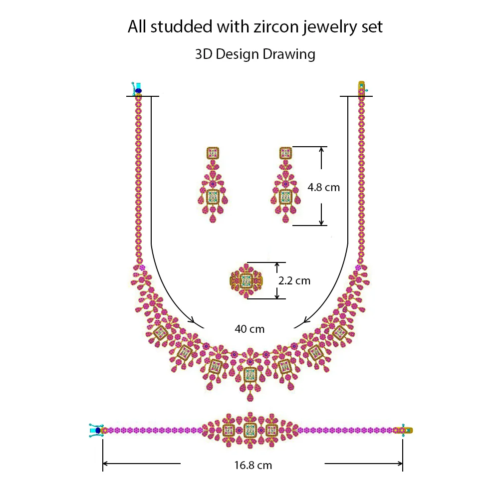High Quality Full Jewelry AAA CZ Zirconia Luxury Earring Necklace for Dubai Nigeria Women Bridal Weddings Engagement 4PCS Set
High Quality Full Jewelry AAA CZ Zirconia Luxury Earring Necklace for Dubai Nigeria Women Bridal Weddings Engagement 4PCS Set