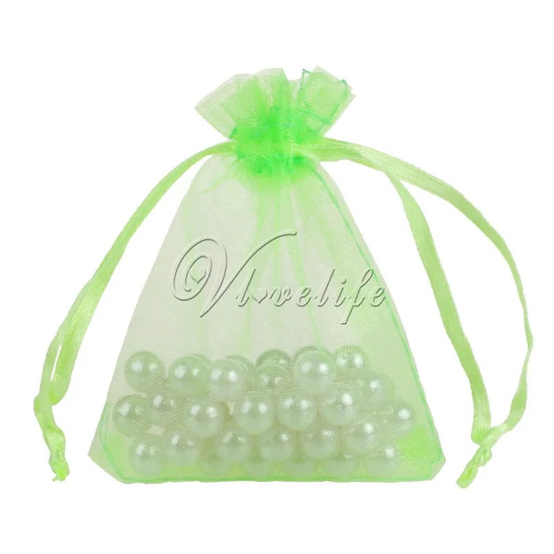 Wholesales 100pcs 7x9cm Organza Bags Drawable Jewelry Pouch for Wedding Favor Christmas Decorations Candy Bag Diy Gift Packing | Дом и сад
