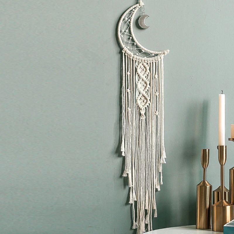 Nordic style hand woven cotton rope star moon Bohemian room decoration wall hanging children's room nursery gift tapestry
Nordic style hand woven cotton rope star moon Bohemian room decoration wall hanging children's room nursery gift tapestry