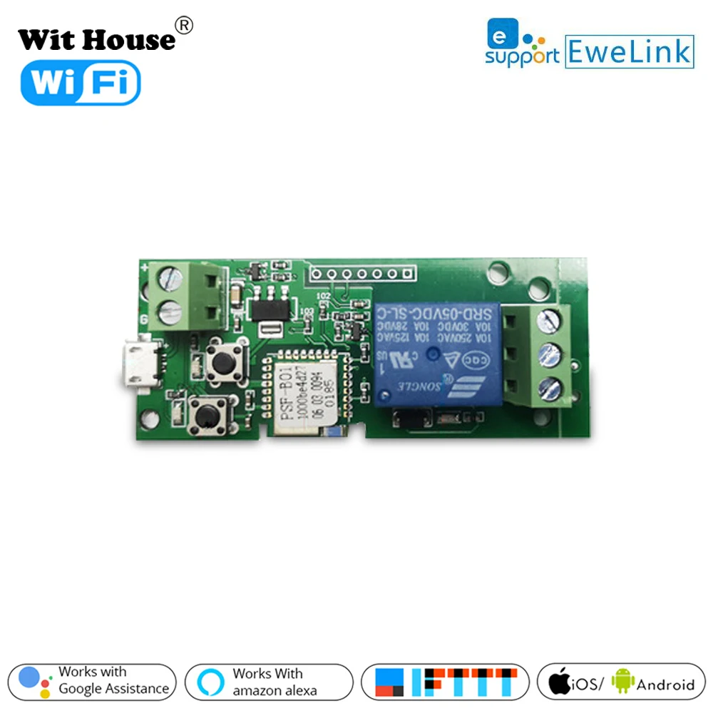 eWeLink wifi switch DC 5V 12v 24v 32v Inching/Self-Locking wireless Relay module Smart home Automation for Door access RF 433Mhz
eWeLink wifi switch DC 5V 12v 24v 32v Inching/Self-Locking wireless Relay module Smart home Automation for Door access RF 433Mhz