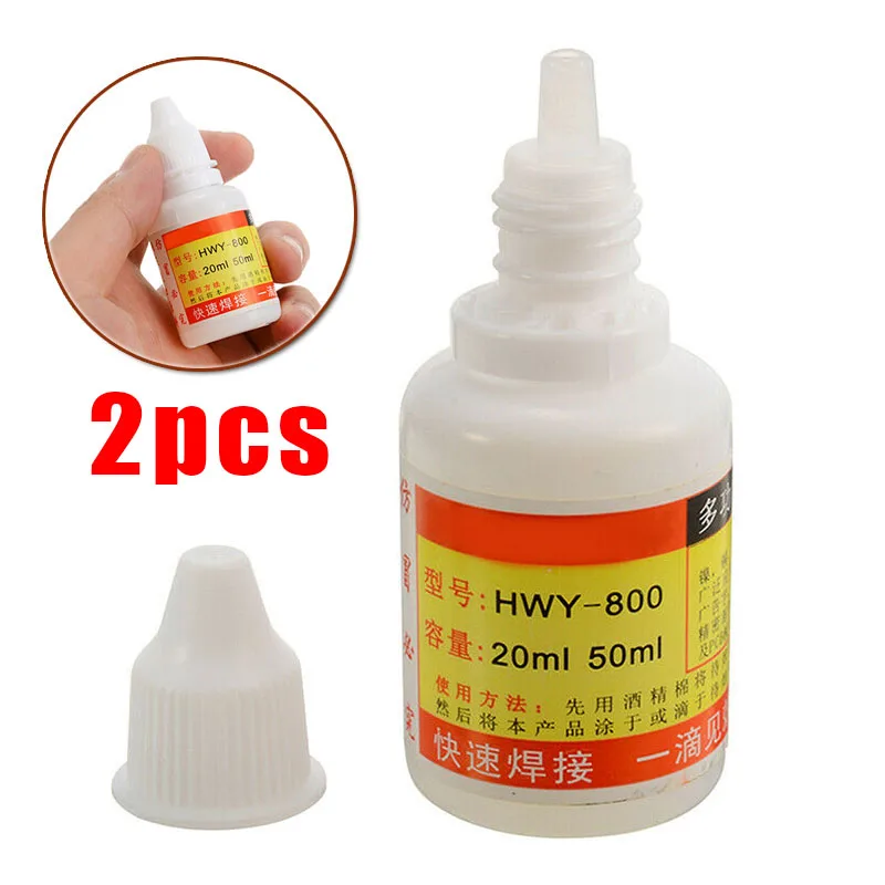 HWY-800 2pcs 20ml Stainless Steel Flux Welding Fluxes Liquid Solder For Welding Additives For Stainless Steel Galvanized Sheet
HWY-800 2pcs 20ml Stainless Steel Flux Welding Fluxes Liquid Solder For Welding Additives For Stainless Steel Galvanized Sheet