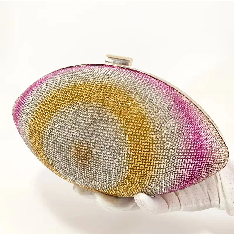 Yellow/White Diamond Clutch Bag Football Shape Evening Purse And Crystal Lady Bridesmaid Clutches Shoulder Dinner Handbags
Yellow/White Diamond Clutch Bag Football Shape Evening Purse And Crystal Lady Bridesmaid Clutches Shoulder Dinner Handbags