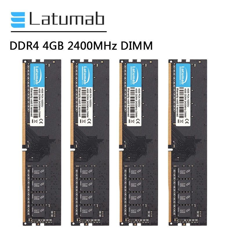 

Latumab DDR4 RAM 4GB 8GB 16GB 2400MHz Desktop Memory PC4-19200U 288Pin DIMM 1.2V Memoria RAM DDR4 Module