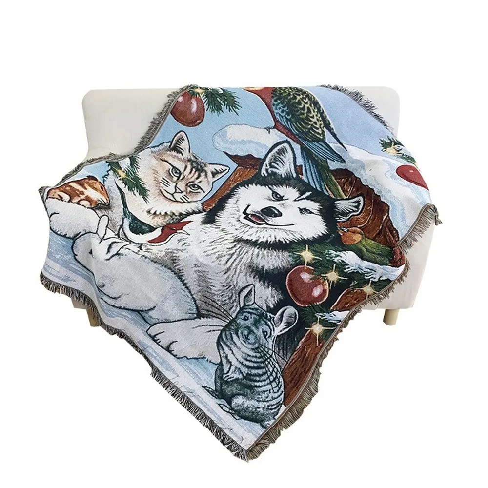 Animal High-grade Cotton Line Home Blanket Retro Decor Wall Tapestry Sofa Dust Covers Bedroom Living Room Carpet Rug Mat
Animal High-grade Cotton Line Home Blanket Retro Decor Wall Tapestry Sofa Dust Covers Bedroom Living Room Carpet Rug Mat