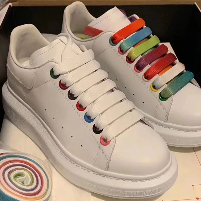 1.2cm Widened Shoelaces Rainbow Gradient Flat Sneakers Shoe Laces Unisex Adult and Kids Wide Lace Fit for White Sports Shoe
1.2cm Widened Shoelaces Rainbow Gradient Flat Sneakers Shoe Laces Unisex Adult and Kids Wide Lace Fit for White Sports Shoe