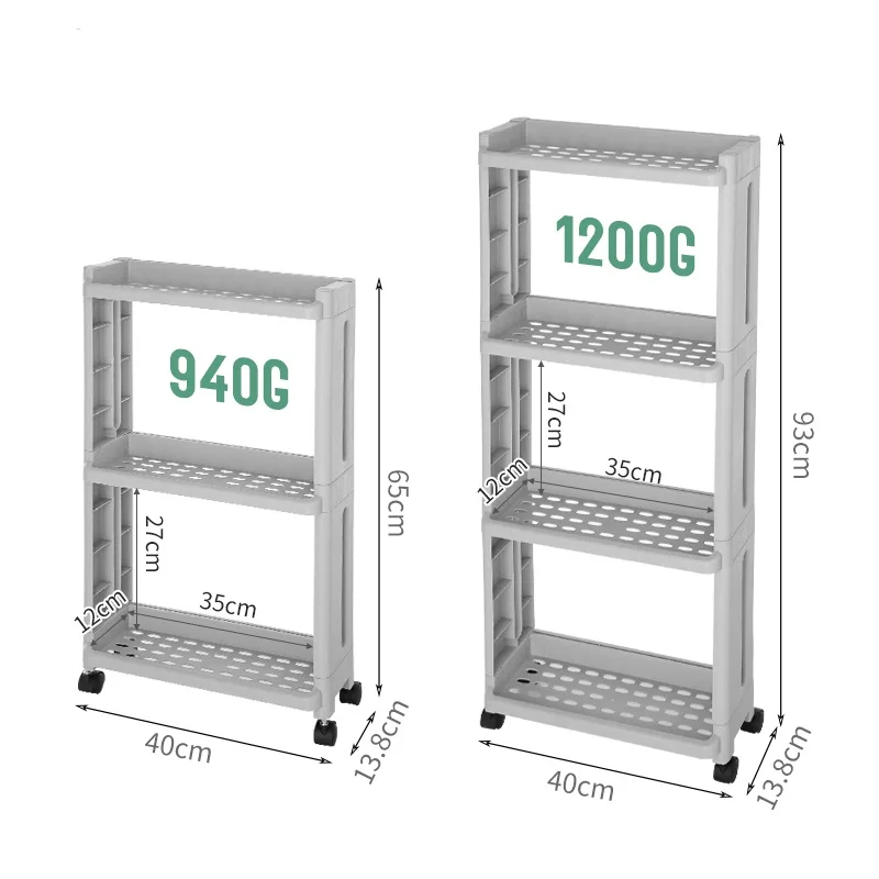 Kitchen Storage Rack Fridge Side Shelf 3 and 4 Layer Removable With Wheels Bathroom Organizer Shelf Gap Holder
Kitchen Storage Rack Fridge Side Shelf 3 and 4 Layer Removable With Wheels Bathroom Organizer Shelf Gap Holder