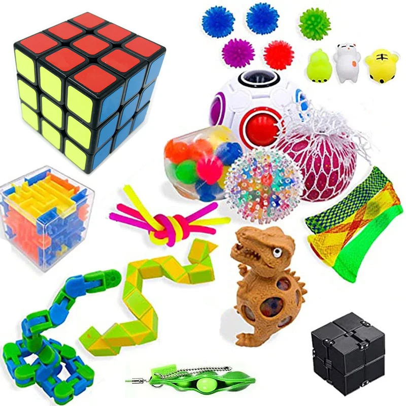 23 Pack Fidget Sensory Toy Set Stress Relief Toys Autism Anxiety Relief Stress Bubble Fidget Sensory Toy Gift For Kids Adults
23 Pack Fidget Sensory Toy Set Stress Relief Toys Autism Anxiety Relief Stress Bubble Fidget Sensory Toy Gift For Kids Adults