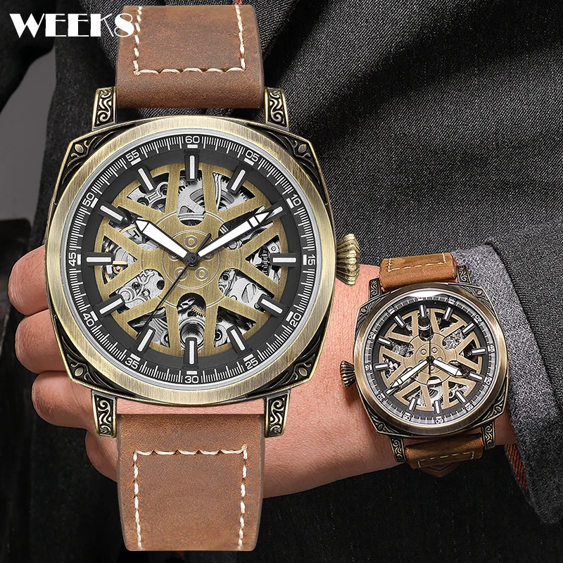 Vintage Automatic Mechanical Watch Men Mens Skeleton Steampunk Watches Male Square Clock Roman Numerals Hombre Relogio Masculino
Vintage Automatic Mechanical Watch Men Mens Skeleton Steampunk Watches Male Square Clock Roman Numerals Hombre Relogio Masculino