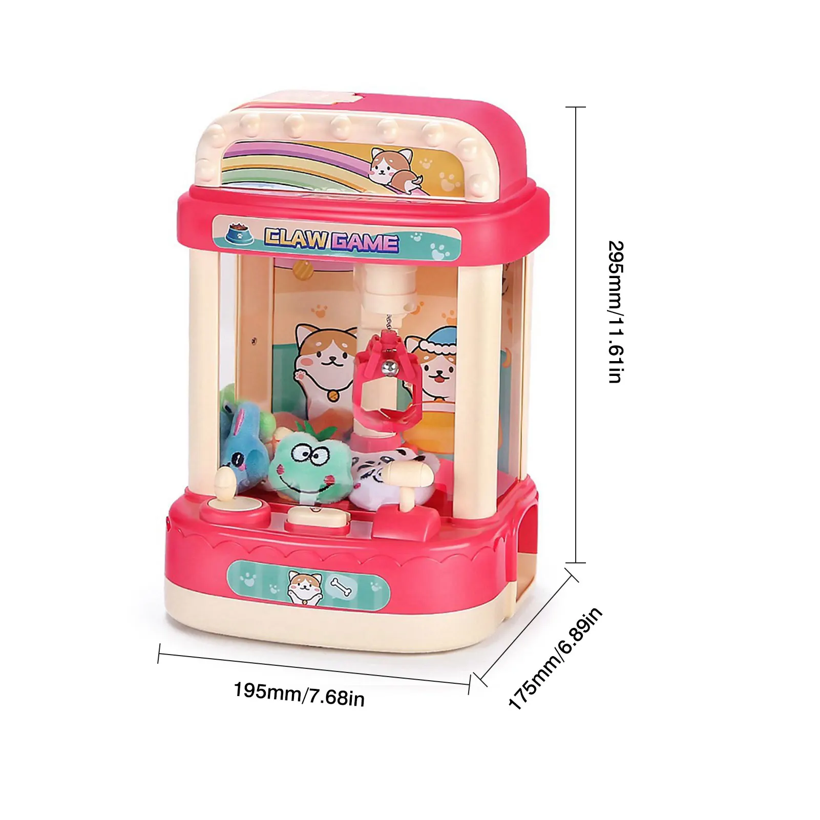 Children's Claw Machine Small Clip Doll Machine With Music And Lighting Mini Twist Sugar Machine Boys And Girls DesktopToys
Children's Claw Machine Small Clip Doll Machine With Music And Lighting Mini Twist Sugar Machine Boys And Girls DesktopToys
