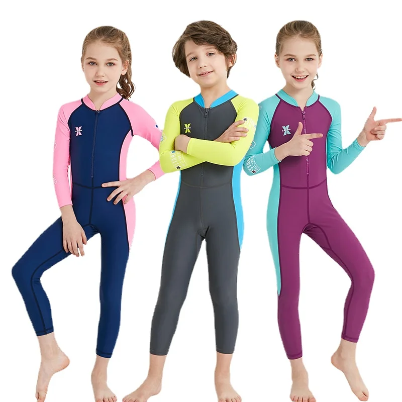 DIVE&SAIL Kids Swimwear Children Swimsuits Lycra Rushguard Scuba Diving Suit Girls Boys Long Sleeve Beachwear Full-body Anti-UV
DIVE&SAIL Kids Swimwear Children Swimsuits Lycra Rushguard Scuba Diving Suit Girls Boys Long Sleeve Beachwear Full-body Anti-UV