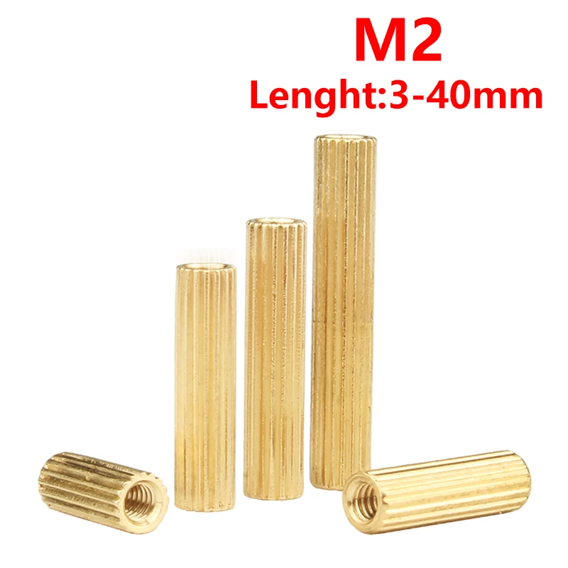 M2*3-40 Brass Round knurl Hollow Bolt Screw Nut Male Female Standoff Stud Board Metric Threaded Pillar PCB Motherboard Spacer
M2*3-40 Brass Round knurl Hollow Bolt Screw Nut Male Female Standoff Stud Board Metric Threaded Pillar PCB Motherboard Spacer
