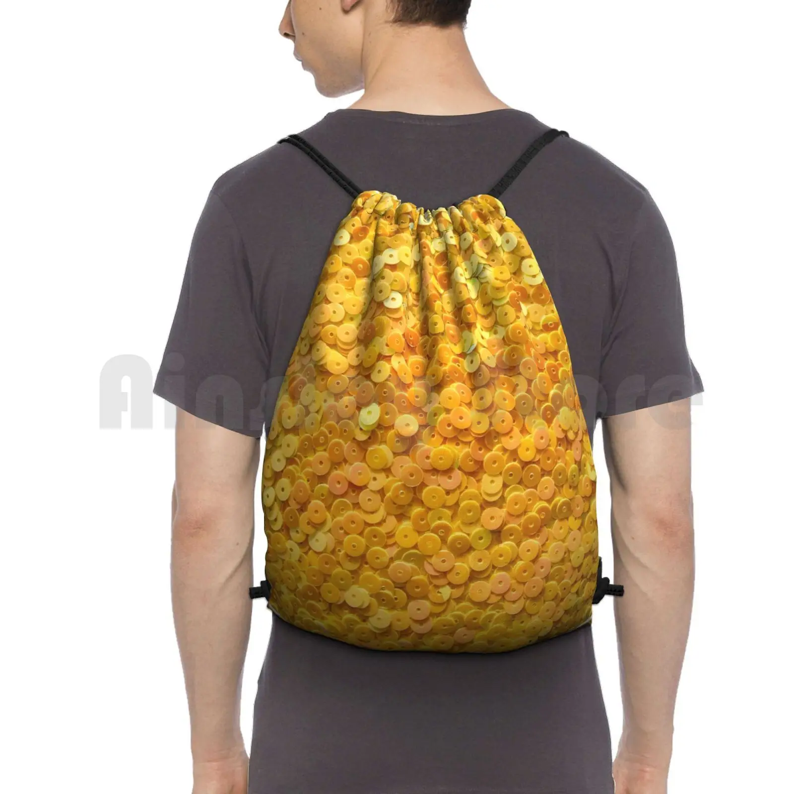Bright Yellow Round Sequins Backpack Drawstring Bags Gym Bag Waterproof Yellow Color Abstract Background Bright Spring
Bright Yellow Round Sequins Backpack Drawstring Bags Gym Bag Waterproof Yellow Color Abstract Background Bright Spring