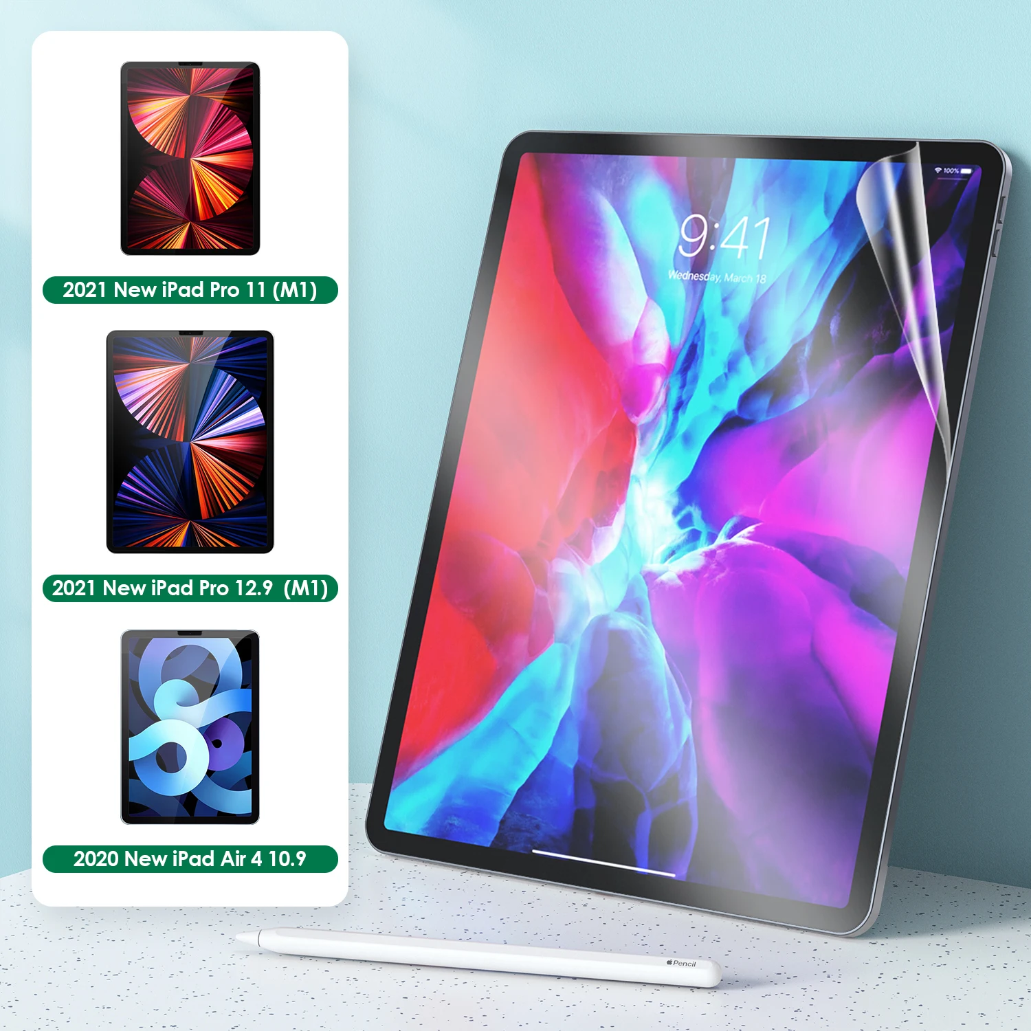 Screen protector for 2018-2021 M1 New ipad Pro 11/12.9 inch Screen Protective Film Scratchproof Tablet New iPad Air4 10.9
Screen protector for 2018-2021 M1 New ipad Pro 11/12.9 inch Screen Protective Film Scratchproof Tablet New iPad Air4 10.9