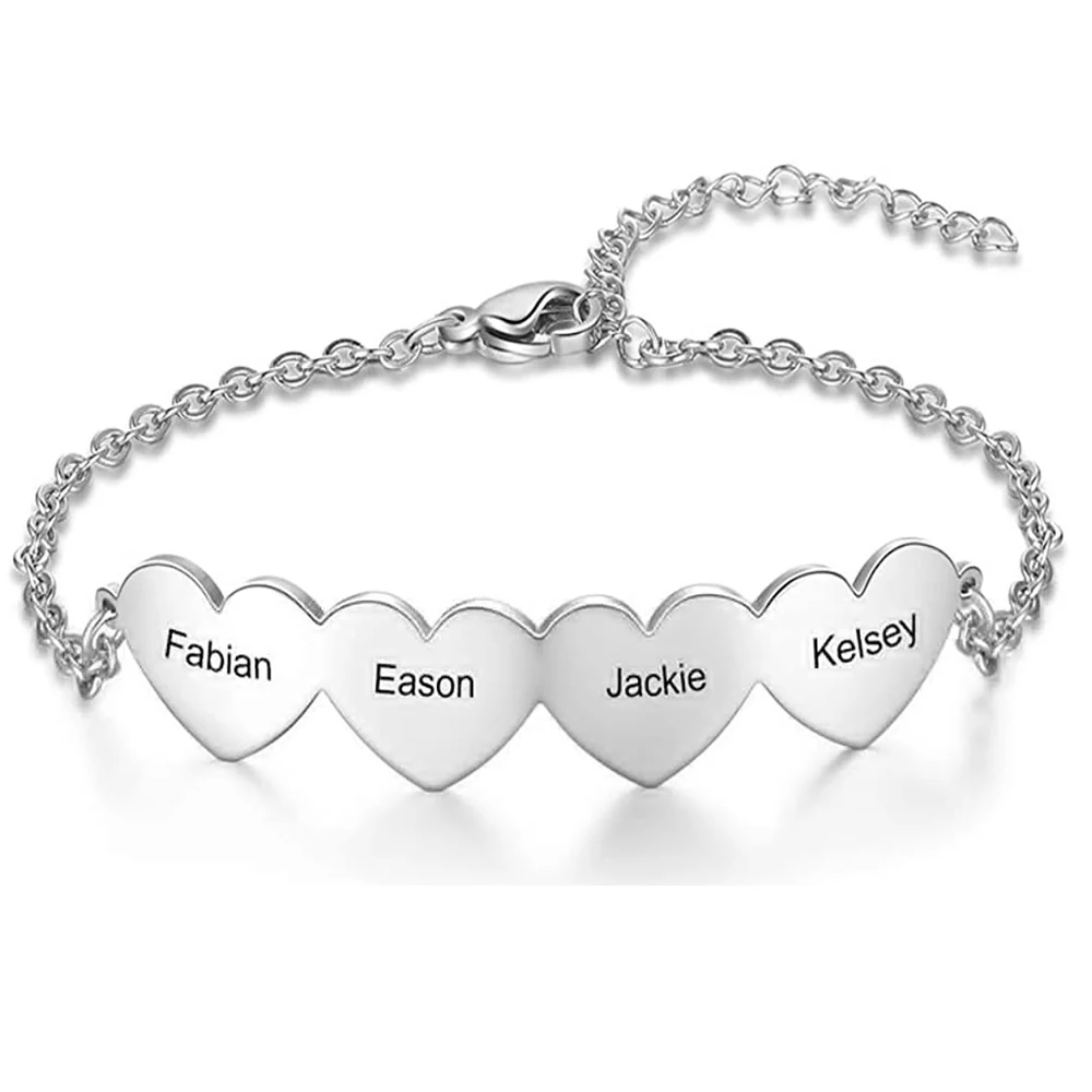 Noelia Personalized Custom Name Bracelet Stainless Steel Heart Charm Bracelet Custom Gifts for Birthday Party Anniversary
Noelia Personalized Custom Name Bracelet Stainless Steel Heart Charm Bracelet Custom Gifts for Birthday Party Anniversary