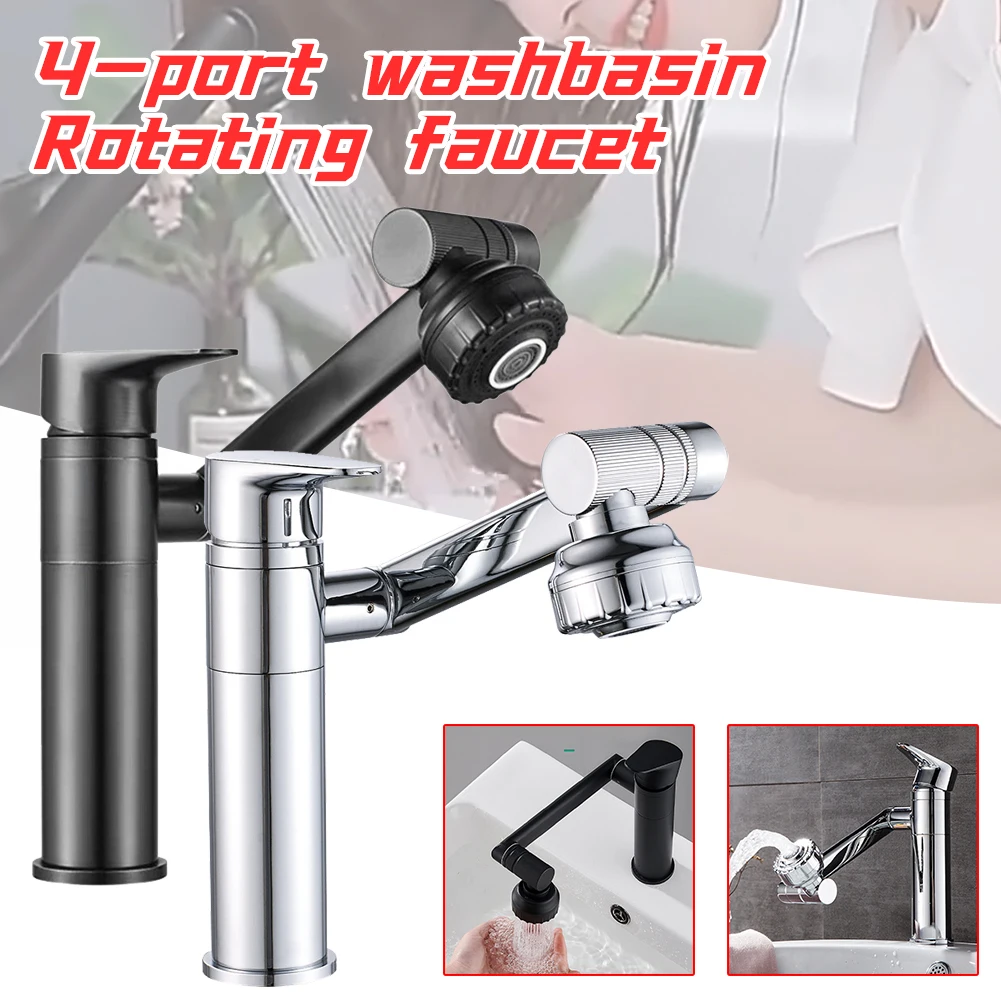 Black/Silver Faucet 360 Degrees Rotate Splash Filter Faucet with 2 Modes Swivel Tap Faucet for Bathroom Kitchen
Black/Silver Faucet 360 Degrees Rotate Splash Filter Faucet with 2 Modes Swivel Tap Faucet for Bathroom Kitchen