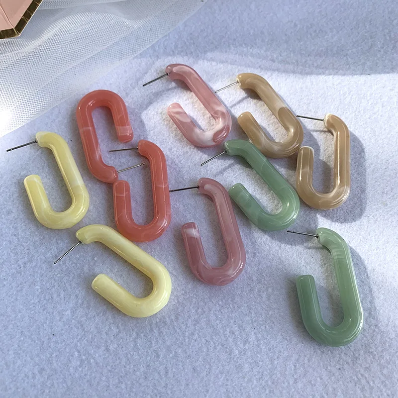 Women Girls Acrylic Geometric Shaped Stud Earrings Fashion Exquisite Simple Style Hoop Earrings Jewelry Gifts Accessories
Women Girls Acrylic Geometric Shaped Stud Earrings Fashion Exquisite Simple Style Hoop Earrings Jewelry Gifts Accessories