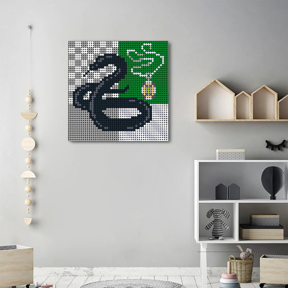 Magic Slytherined Faculty Snake School Badged Pixel Mosaic Art Pottersed Painting Building Blocks Educational Children's Toys
Magic Slytherined Faculty Snake School Badged Pixel Mosaic Art Pottersed Painting Building Blocks Educational Children's Toys