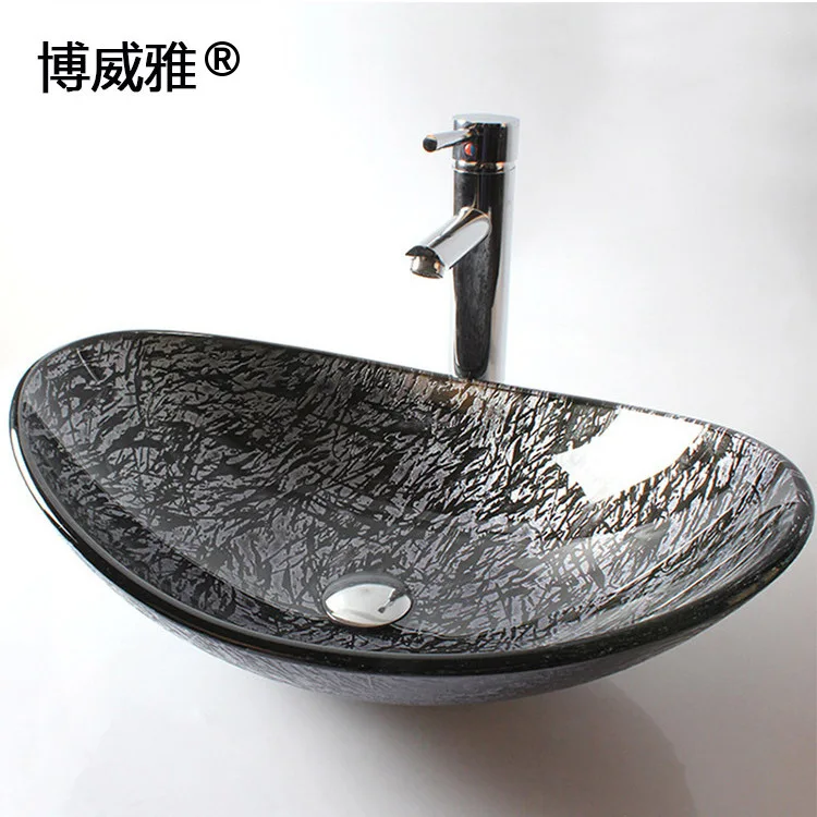 Boweiya tempered glass wash basin bathroom art basin above counter basin bathroom vanity bathroom
Boweiya tempered glass wash basin bathroom art basin above counter basin bathroom vanity bathroom