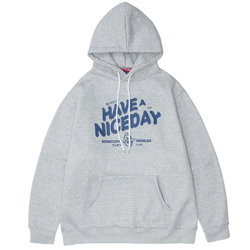 Have A Nice Day Print Gray Harajuku Oversized Hoodies Sweatshirts Man Cotton Japan Style Pullover Men Sweatshirt With Pockets
Have A Nice Day Print Gray Harajuku Oversized Hoodies Sweatshirts Man Cotton Japan Style Pullover Men Sweatshirt With Pockets