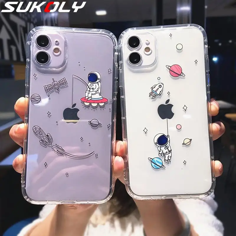 Cute Cartoon Astronaut Planet Clear Case For iPhone 13 12 Pro 13 XS Max XR 12 SE 2020 7 8 Plus Shockproof Protection Soft Cover
Cute Cartoon Astronaut Planet Clear Case For iPhone 13 12 Pro 13 XS Max XR 12 SE 2020 7 8 Plus Shockproof Protection Soft Cover