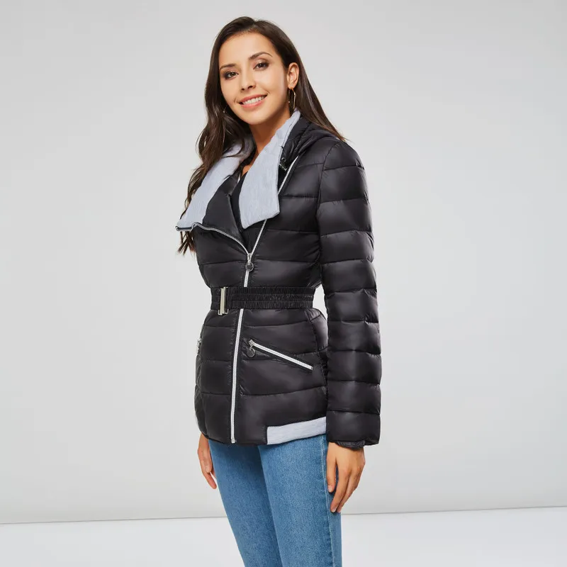 Winter Women black cross border Down coats White Duck Down Hooded Jackets Long Sleeve Warm Parka Portable Outwear 
Winter Women black cross border Down coats White Duck Down Hooded Jackets Long Sleeve Warm Parka Portable Outwear