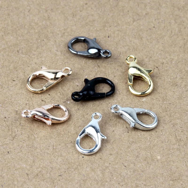 50Pcs/lot Alloy Plated Lobster Clasp Hooks Claw Clasps For Bracelet Necklace Diy Jewelry Making Findings Supplies Accessories | Украшения и