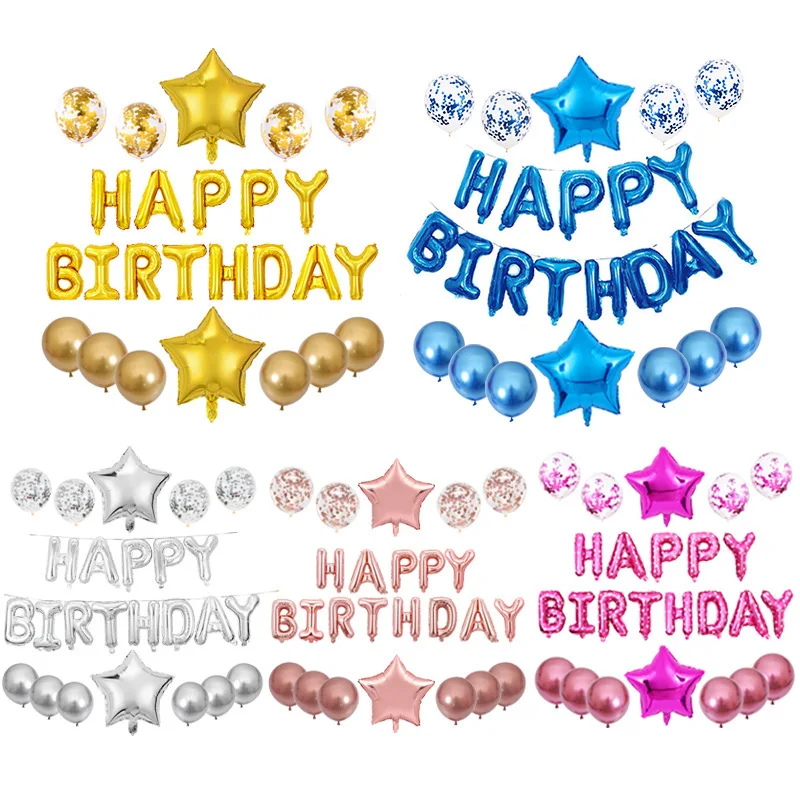 Happy Birthday Balloon Set Latex Sequin Balloon Party Decoration Aluminum Film Letter Birthday Decoration Atmosphere Layout
Happy Birthday Balloon Set Latex Sequin Balloon Party Decoration Aluminum Film Letter Birthday Decoration Atmosphere Layout