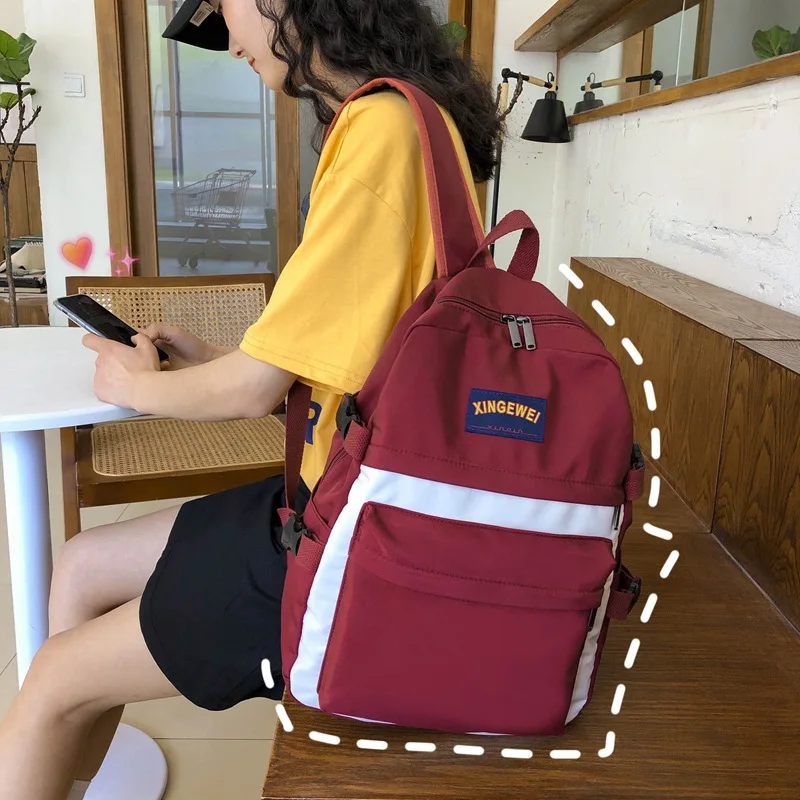 Women Female Canvas Burgundy Backpack College Student School Backpack Bags for Teenagers Casual Rucksack Travel Daypack 2020 New
Women Female Canvas Burgundy Backpack College Student School Backpack Bags for Teenagers Casual Rucksack Travel Daypack 2020 New