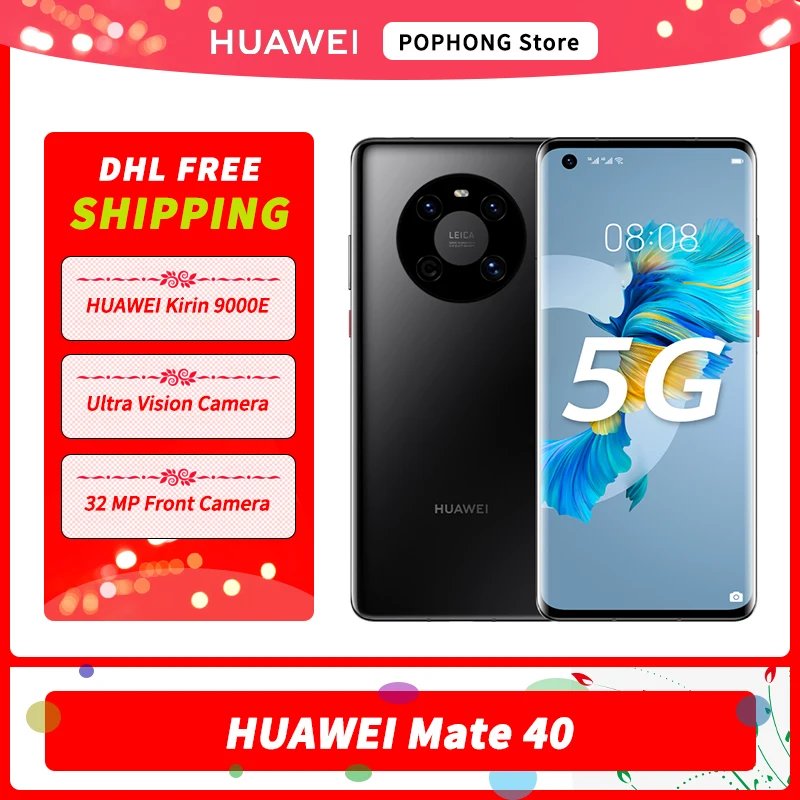 DHL Free HUAWEI Mate 40 5G Mobile Phone 6.5 inch 90Hz Curved Screen Kirin 9000E Octa Core 5nm crafts 50MP Ultra Vision Camera
DHL Free HUAWEI Mate 40 5G Mobile Phone 6.5 inch 90Hz Curved Screen Kirin 9000E Octa Core 5nm crafts 50MP Ultra Vision Camera