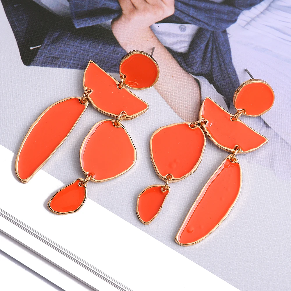 Fashion Brand Irregular Metal Enamel Dangle Drop Earrings 2022 Luxury Design Vintage Geometric Pendientes Gift Jewelry For Women
Fashion Brand Irregular Metal Enamel Dangle Drop Earrings 2022 Luxury Design Vintage Geometric Pendientes Gift Jewelry For Women