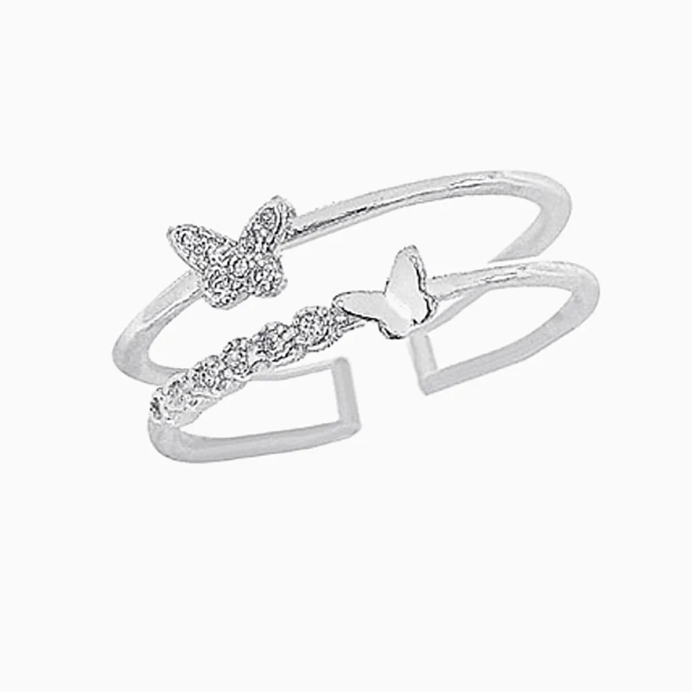 2021 New fashion butterfly ring female Japanese light luxury niche design temperament flashing ring joint rings for women
2021 New fashion butterfly ring female Japanese light luxury niche design temperament flashing ring joint rings for women