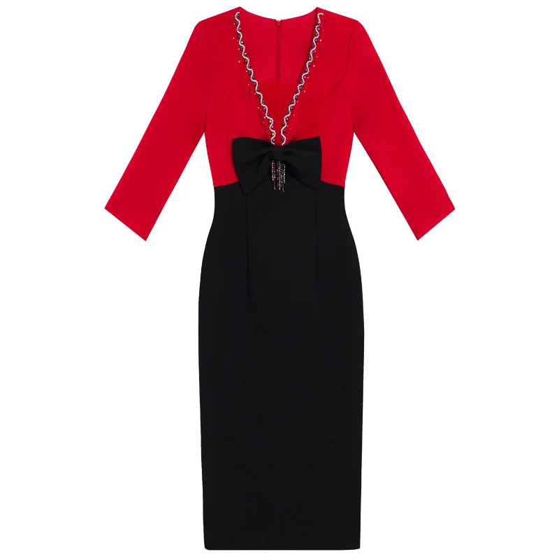 Skirts Womens Red Dress 2021 New Spring High-Grade Bow Rhinestone Waist Thin Over The Knee Hip Skirt Black Skirt
Skirts Womens Red Dress 2021 New Spring High-Grade Bow Rhinestone Waist Thin Over The Knee Hip Skirt Black Skirt