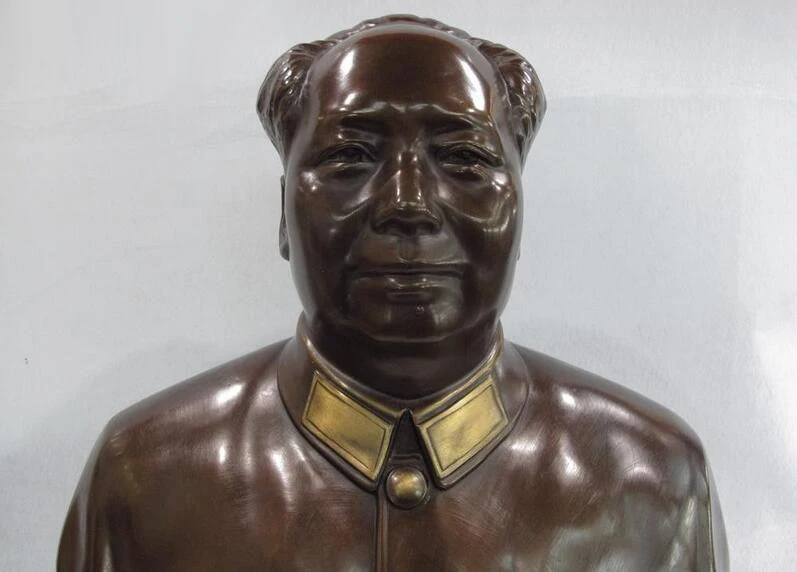 Китайская Бронзовая медная Статуэтка Мао Цзэ Дун мажеодун кресло манмао|Статуи и