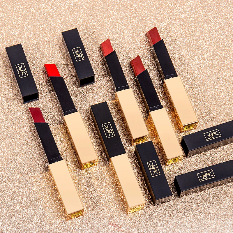 YSR Matte Velvet Lipstick Thin Tube Small Gold Bar Lipstick Moisturizing Waterproof Long-lasting Lip Gloss Beauty Cosmetics
YSR Matte Velvet Lipstick Thin Tube Small Gold Bar Lipstick Moisturizing Waterproof Long-lasting Lip Gloss Beauty Cosmetics