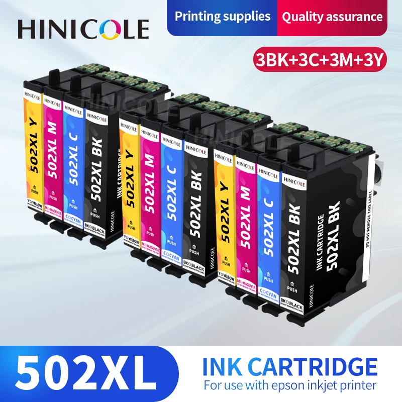 

HINICOLE Compatible for Epson T502 XL T502XL 502 Ink Cartridges For Epson XP-5105 XP-5100 XP5105 XP5100 WF-2860 WF-2865 Printers