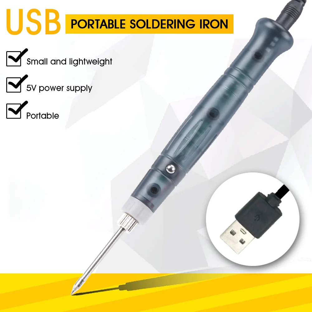 Portable USB Soldering Iron Professional Electric Heating Tools Rework With Indicator Light Handle Welding Gun BGA Repair Tool
Portable USB Soldering Iron Professional Electric Heating Tools Rework With Indicator Light Handle Welding Gun BGA Repair Tool