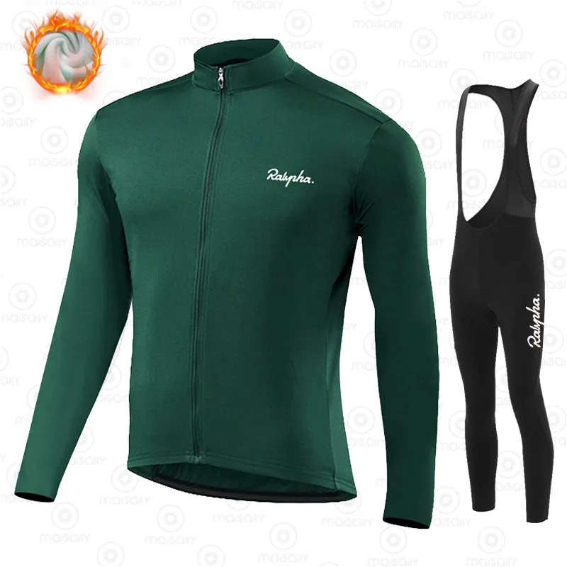 2021 мужской зимний флисовый комплект Rapha для езды на велосипеде одежда | Спорт и