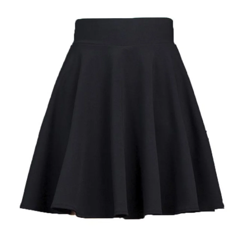 Фото Женская черная юбка осенняя плиссированная мини с высокой - купить