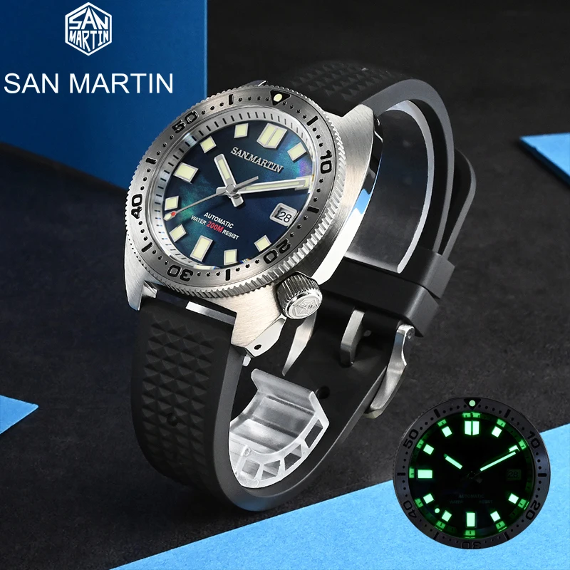San Martin New Diver turtles Men Automatic Watch NH35A Movment Mechanical Watch Ceramic Bezel Sapphire Crystal relógio masculino
San Martin New Diver turtles Men Automatic Watch NH35A Movment Mechanical Watch Ceramic Bezel Sapphire Crystal relógio masculino
