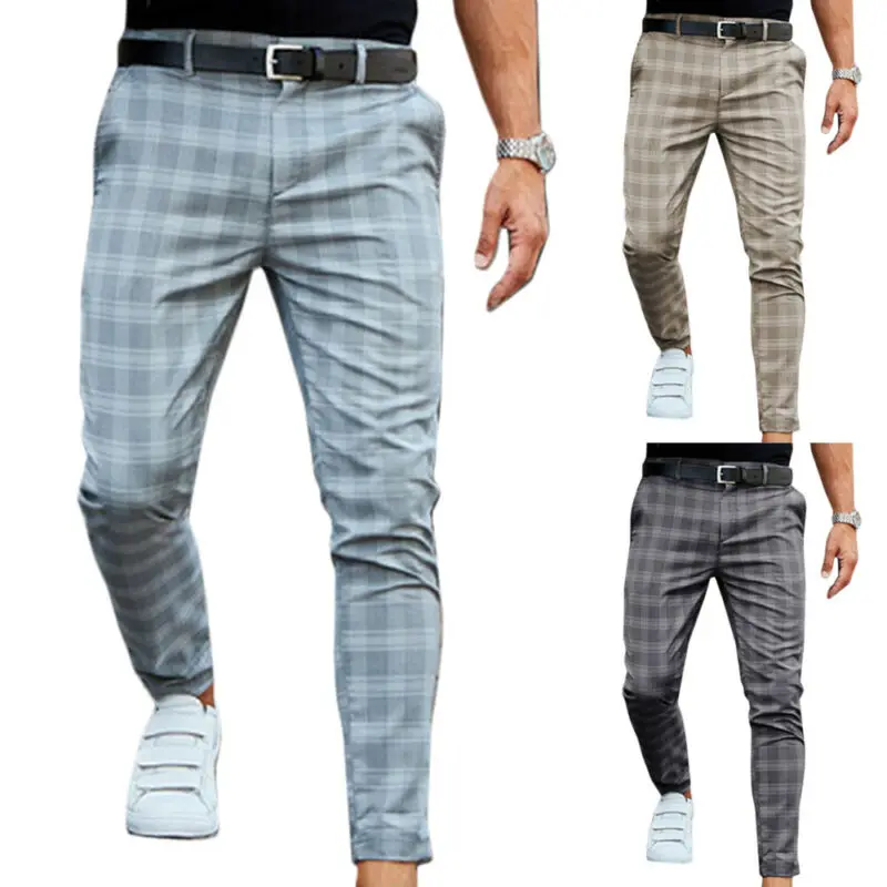 Mens Plaid Slim Trousers Casual Skinny Jogging Office Formal Party Bottoms Pants
Mens Plaid Slim Trousers Casual Skinny Jogging Office Formal Party Bottoms Pants