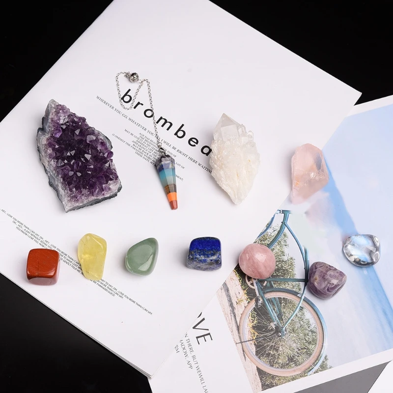 2021 New 11Pcs Crystals and Healing Stones Kit With Wood Box 7 Raw Chakra Pendulum Stones
2021 New 11Pcs Crystals and Healing Stones Kit With Wood Box 7 Raw Chakra Pendulum Stones