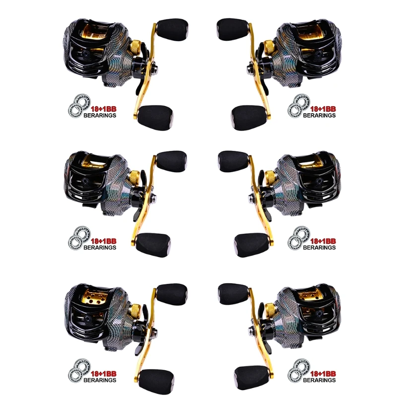 A5KC Metal Fishing Reel Water Drop Reel Shaft Handles for Spinning Reels Fishing Gear Supplies Sea Fish Tools, 18+1 Bearings
A5KC Metal Fishing Reel Water Drop Reel Shaft Handles for Spinning Reels Fishing Gear Supplies Sea Fish Tools, 18+1 Bearings
