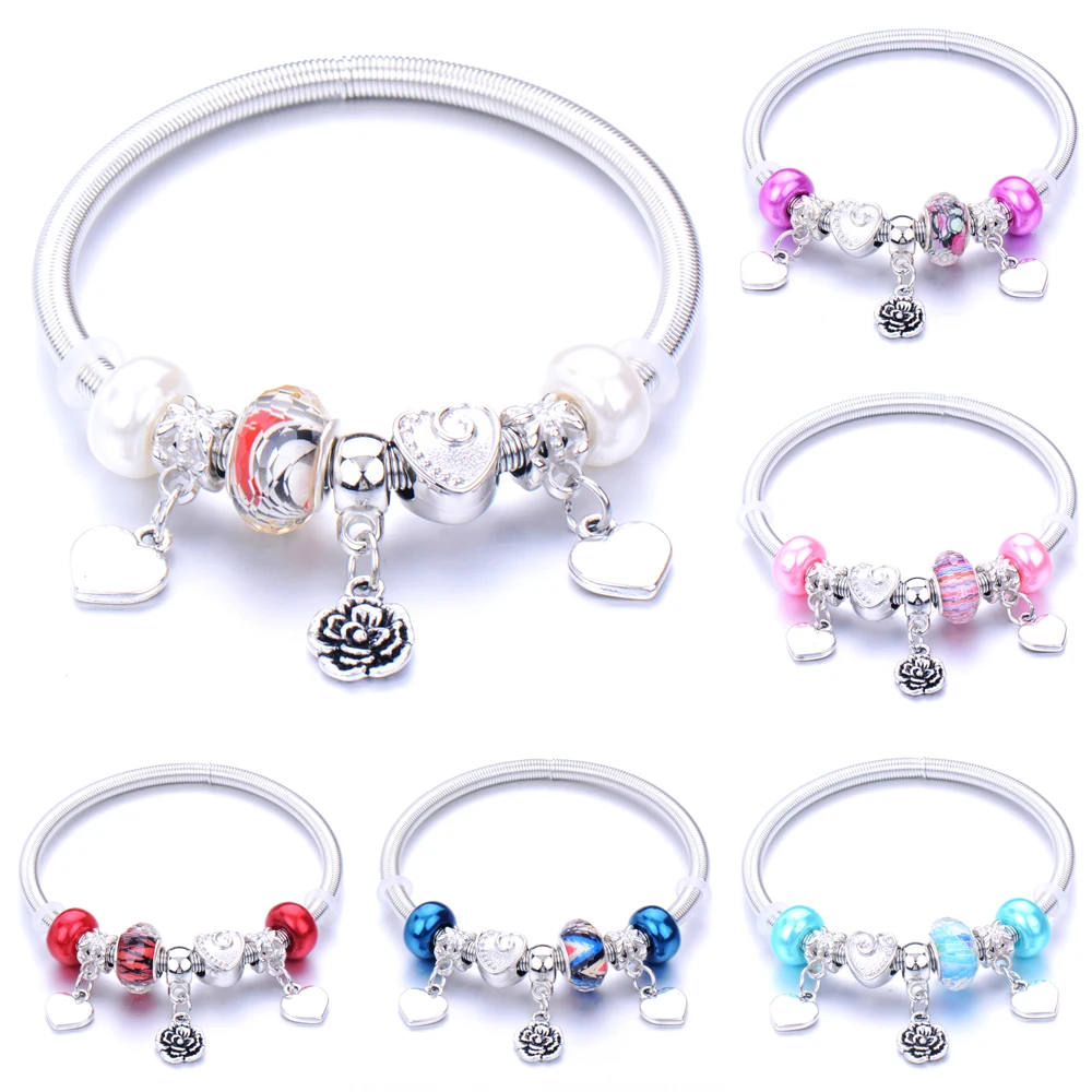 2020 Couple bracelet For Women Jewelry Beads Bracelet Charms Metal elastic Love Heart Girls Bracelet Metal petals Boho Punk
2020 Couple bracelet For Women Jewelry Beads Bracelet Charms Metal elastic Love Heart Girls Bracelet Metal petals Boho Punk