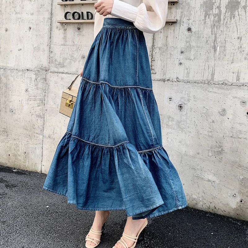 Free Shipping 2020 Fashion Spring Summer Denim All-match Loose Casual Jeans Skirt Elastic Waist Long Maxi Skirt For Women S-XL
Free Shipping 2020 Fashion Spring Summer Denim All-match Loose Casual Jeans Skirt Elastic Waist Long Maxi Skirt For Women S-XL