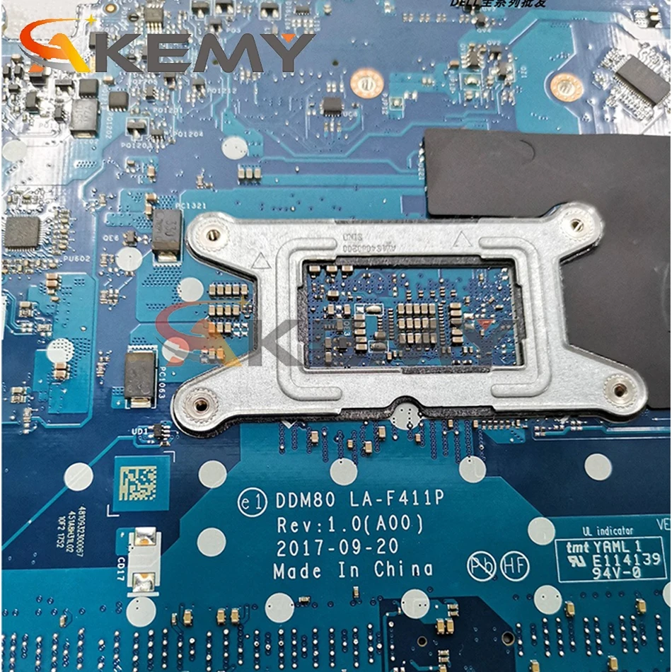 Akemy Brand NEW DDM80 LA-F411P i3-7130U FOR Dell Latitude 5590 Laptop Motherboard CN-0PTD05 PTD05 Mainboard 100%Tested
Akemy Brand NEW DDM80 LA-F411P i3-7130U FOR Dell Latitude 5590 Laptop Motherboard CN-0PTD05 PTD05 Mainboard 100%Tested